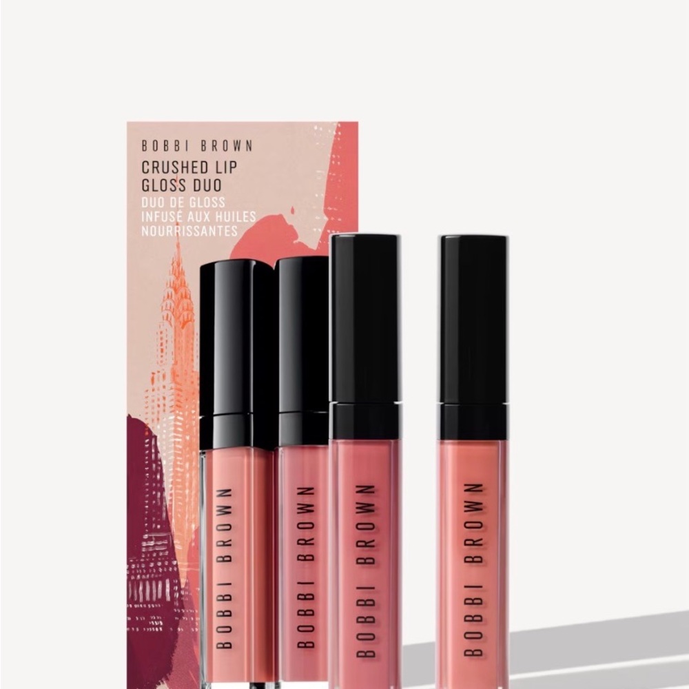 Bobbi Brown Crushed Lip Gloss Duo - Vibrant Red and Soft Pink - Picture 2 of 7